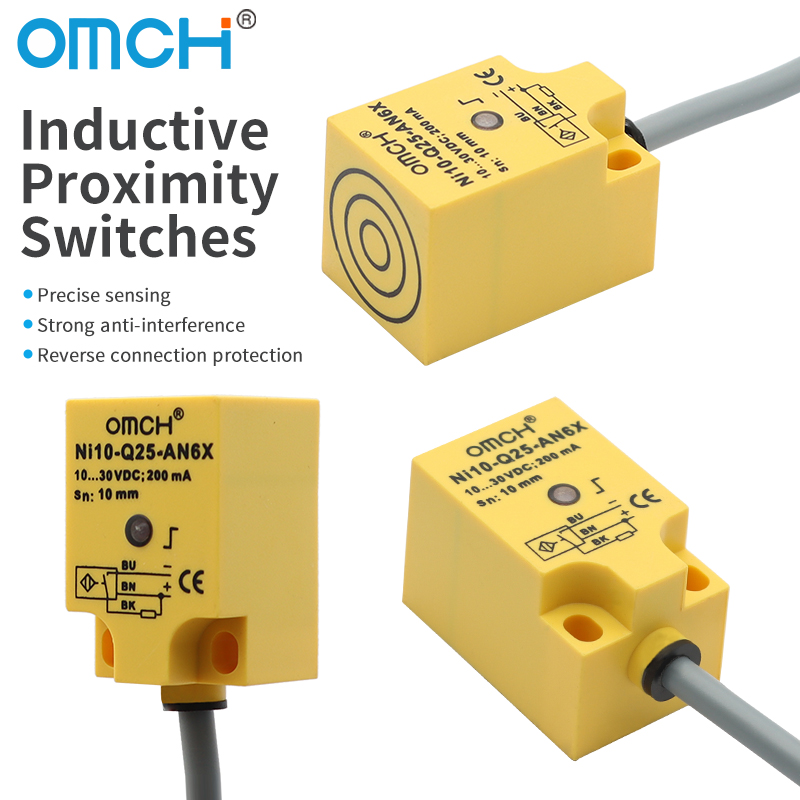 Limit Switch - สวิตช์ตรวจจับระยะใกล้ OMCH รุ่น Ni5-Q18 Ni10-Q25 Ni15-Q30-AP6X/AN6X
