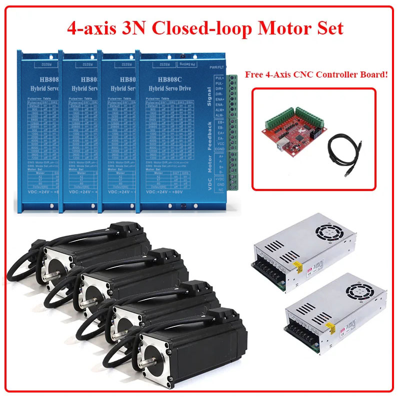 Nema23 Stepper - มอเตอร์สเต็ปเปอร์แบบวงปิด 4 แกน Nema 23 แรงบิด