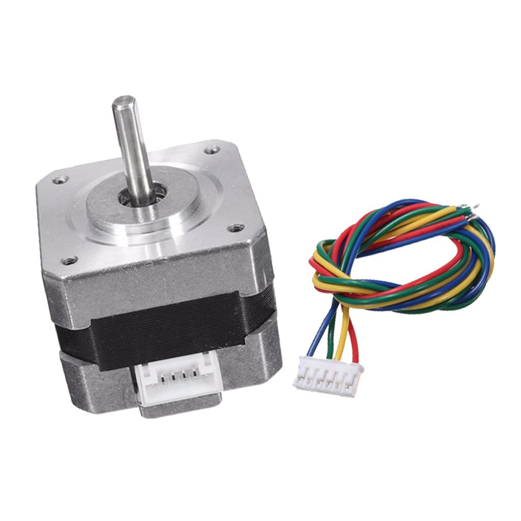 Nema 17 Stepper - ชุดไดรเวอร์มอเตอร์สเต็ปเปอร์ Nema 17 สีเงิน แบบไบโพลาร์ สำหรับเครื่องพิมพ์