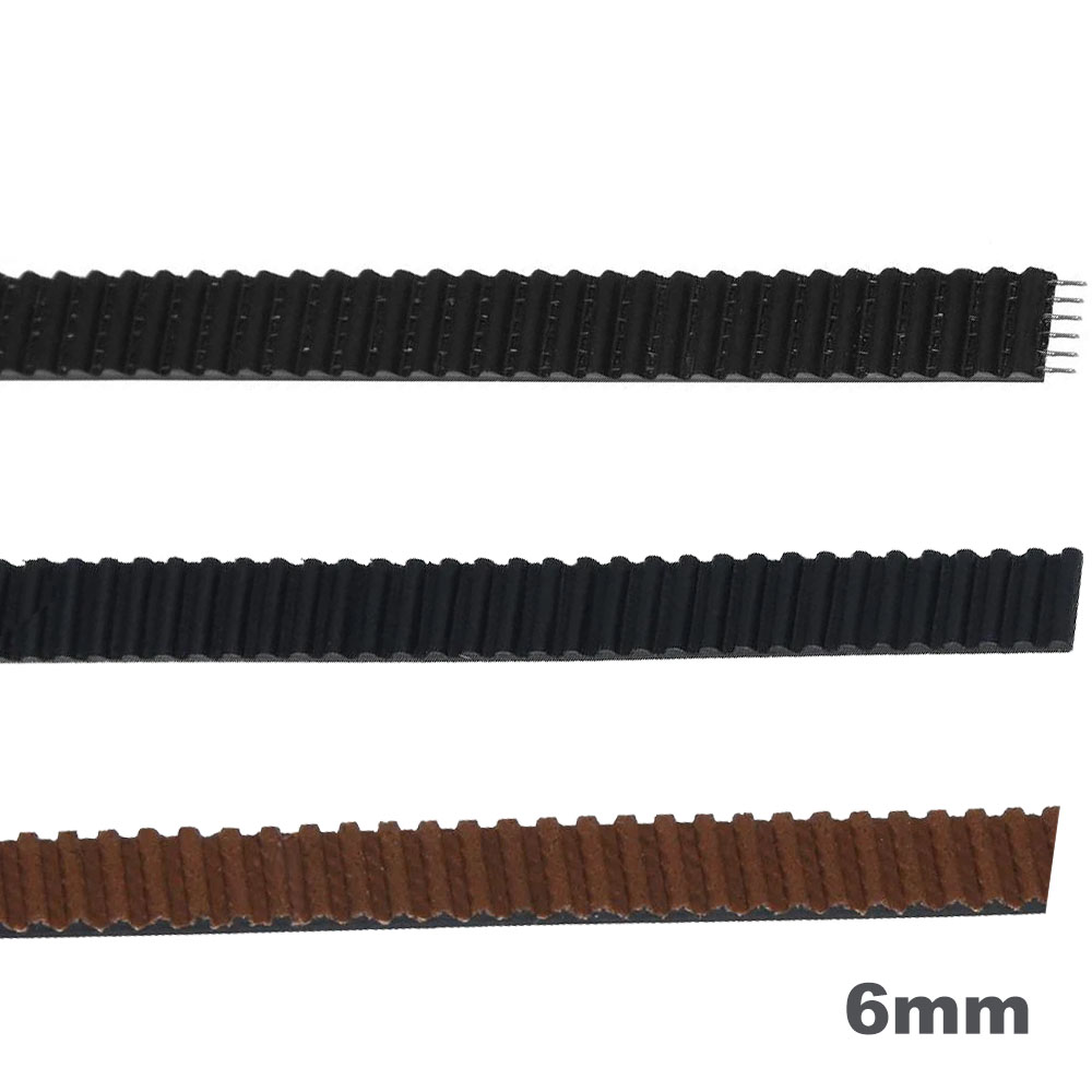Gt2 Belt - สายพานไทม์มิ่งแบบเปิด PU แกนเหล็กและยางไฟเบอร์กลาส GT2 ขนาด 6
