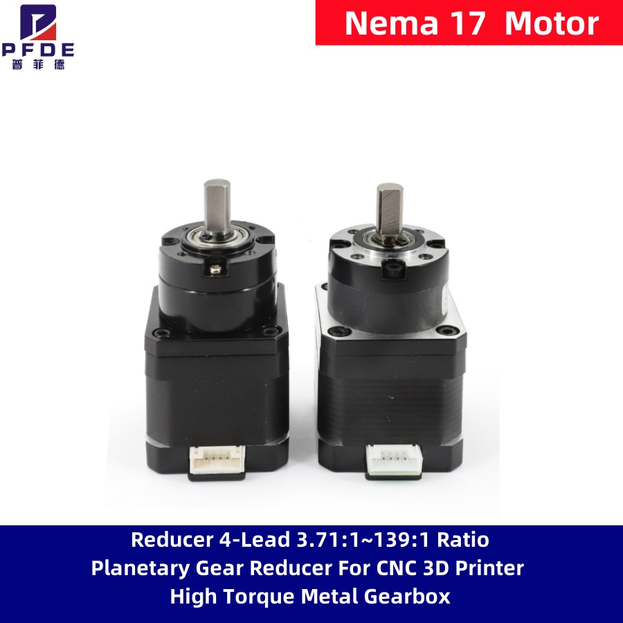 Nema 17 Stepper - มอเตอร์สเต็ปเปอร์ Nema 17 รุ่นใหม่ พร้อมชุดเกียร์ทดรอบแบบดาวเคราะห์ 4
