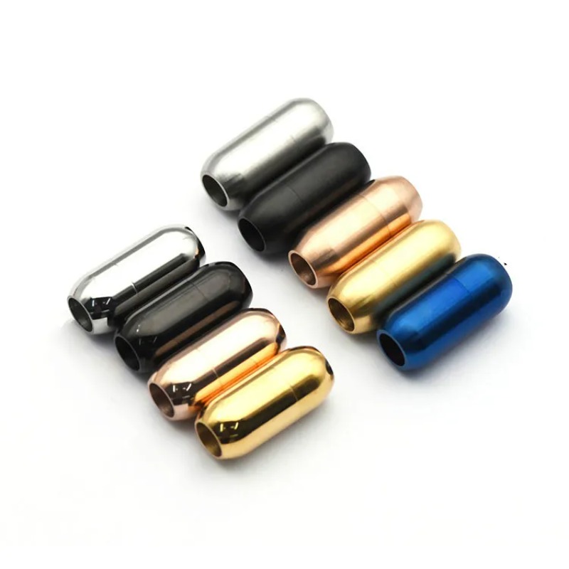 Coupling 8Mm - 5 ชิ้น/ล็อตสแตนเลสสตีลแม่เหล็ก Clasps End Hole 5
