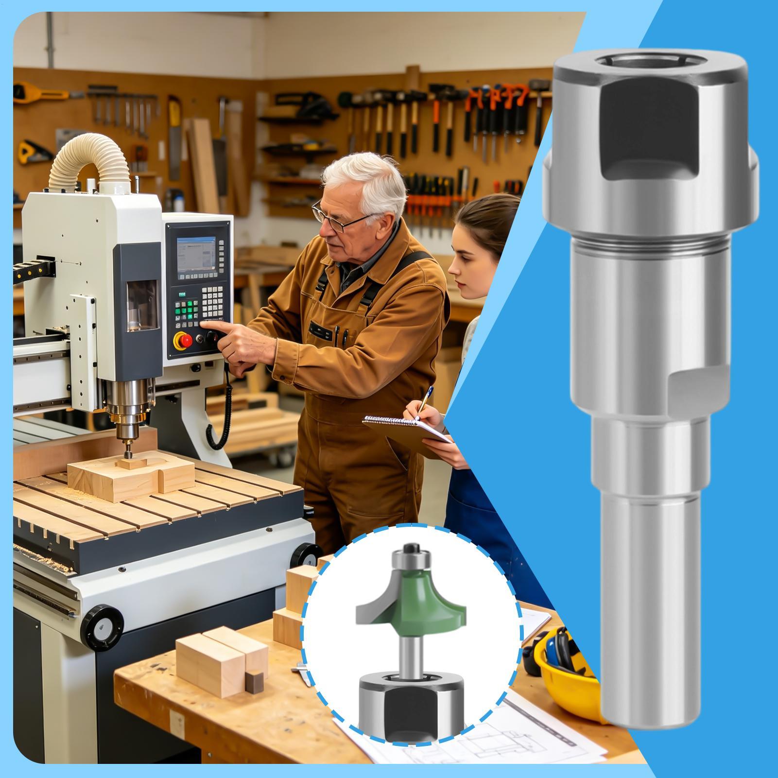 End Mill - ตัวต่อหัวกัดร่องไม้ สำหรับงานแกะสลัก ตัดแต่ง ขัดแต่งพื้นที่แคบ งาน DIY