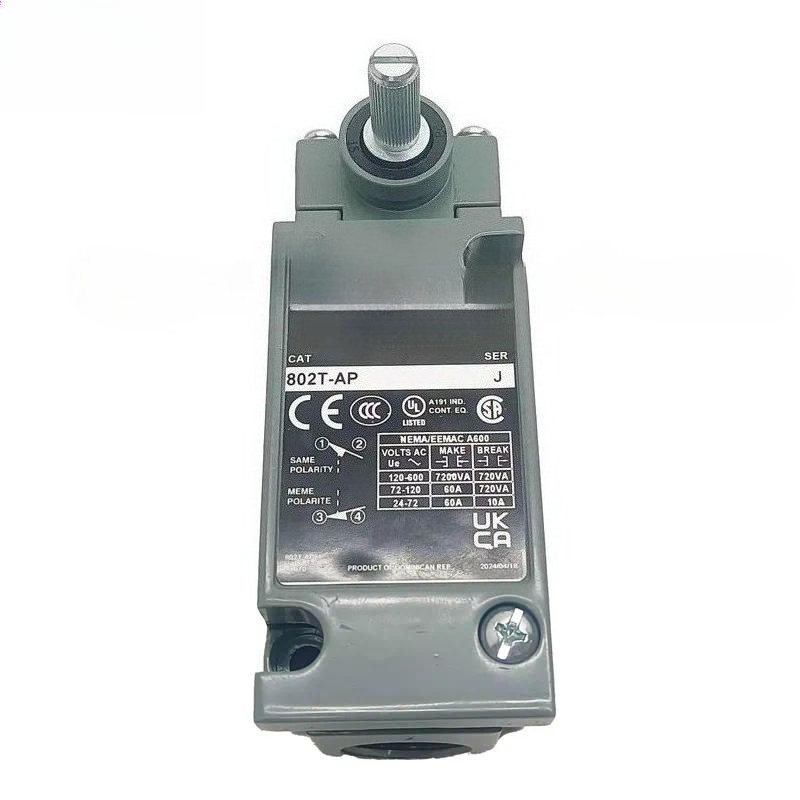 Limit Switch - ใหม่ ซีลจากโรงงาน 802T-AP ลิมิตสวิตช์แบบหมุนด้านข้าง ป้องกันน้ำมัน ชนิดเสียบปลั๊กโลหะ