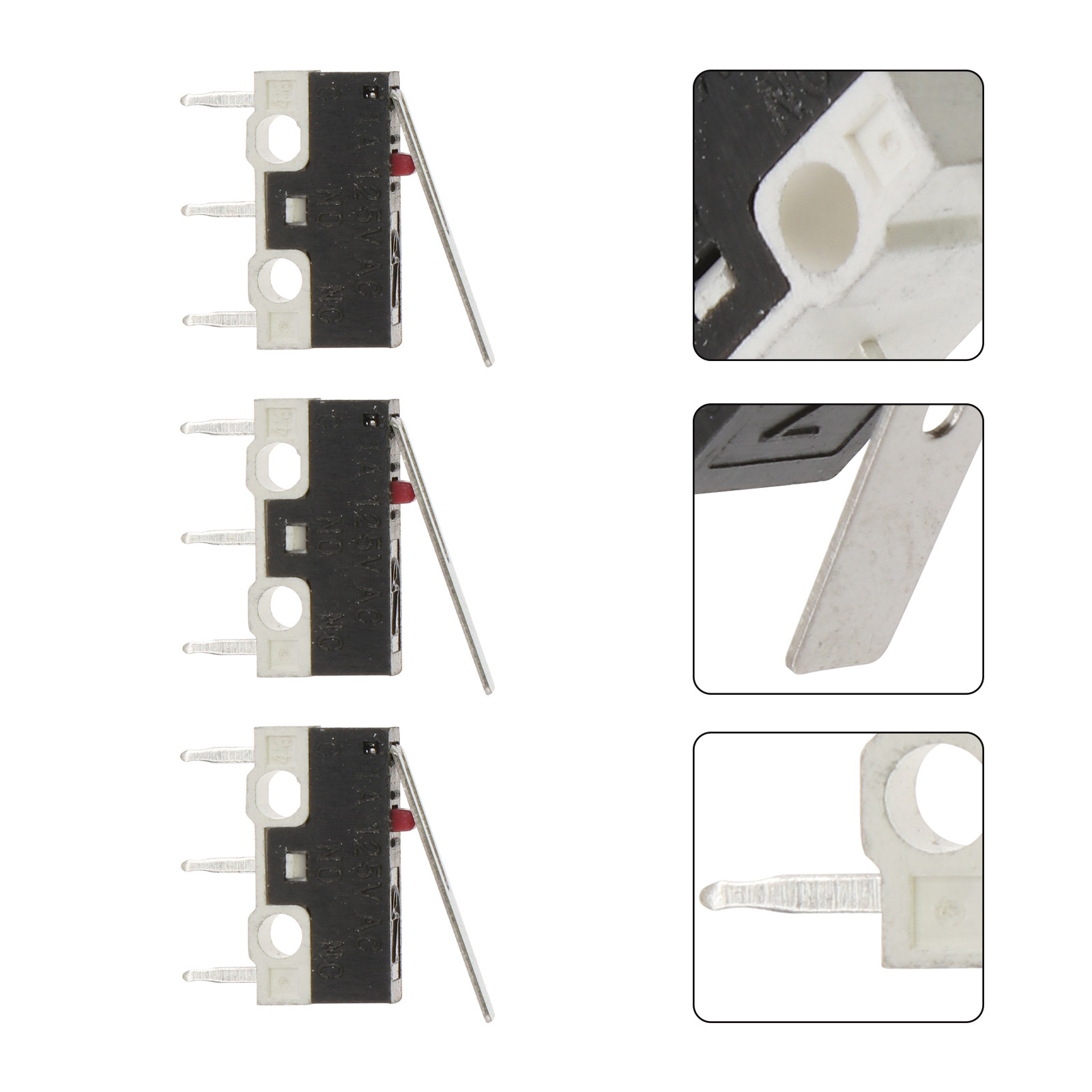 Limit Switch - ไมโครลิมิตสวิตช์แบบคันโยกยาว 5 ชิ้น ความไวสูง สำหรับเครื่องใช้ในบ้าน เครื่องเสียง