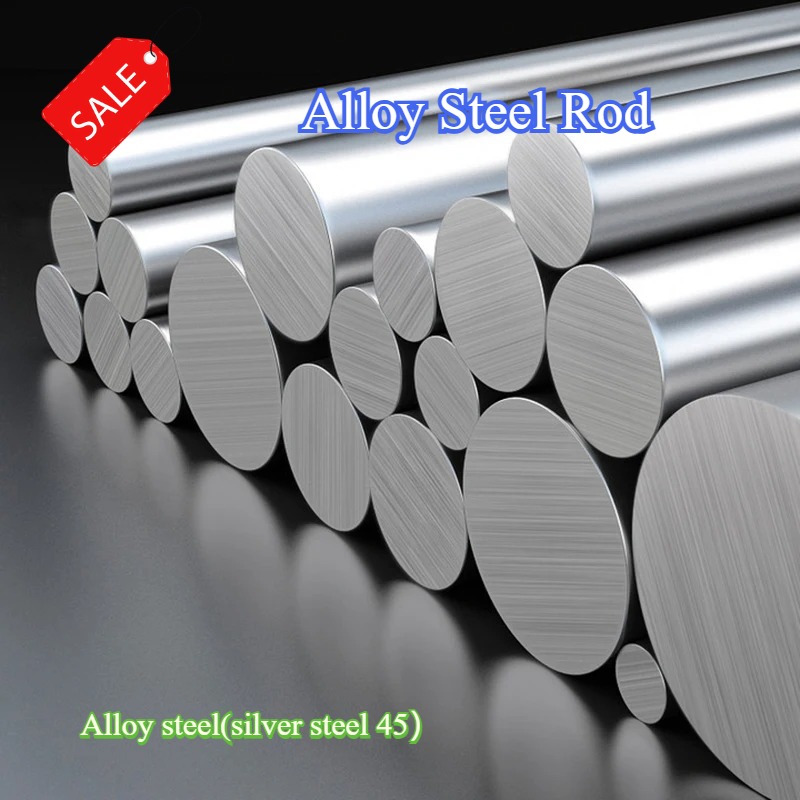 Linear Rod 8Mm - แท่งเหล็กอัลลอยด์ แท่งเหล็กสีเงิน รางเลื่อนแบบเส้นตรง แกนกลม เส้นผ่านศูนย์กลาง 2