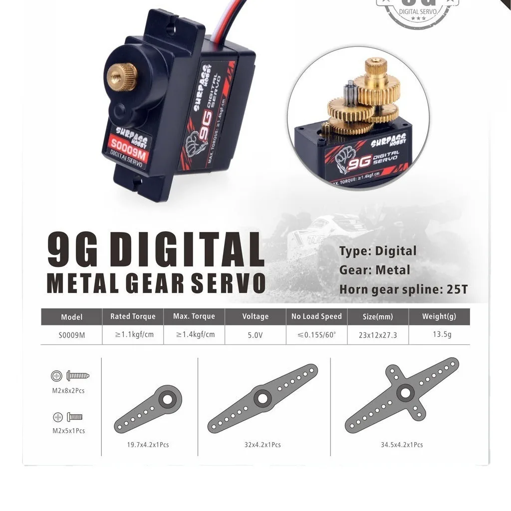 ไมโครเซอร์โว RC ดิจิตอล 2g 3.7 - Servo 9G บทวิจารณ์และราคา